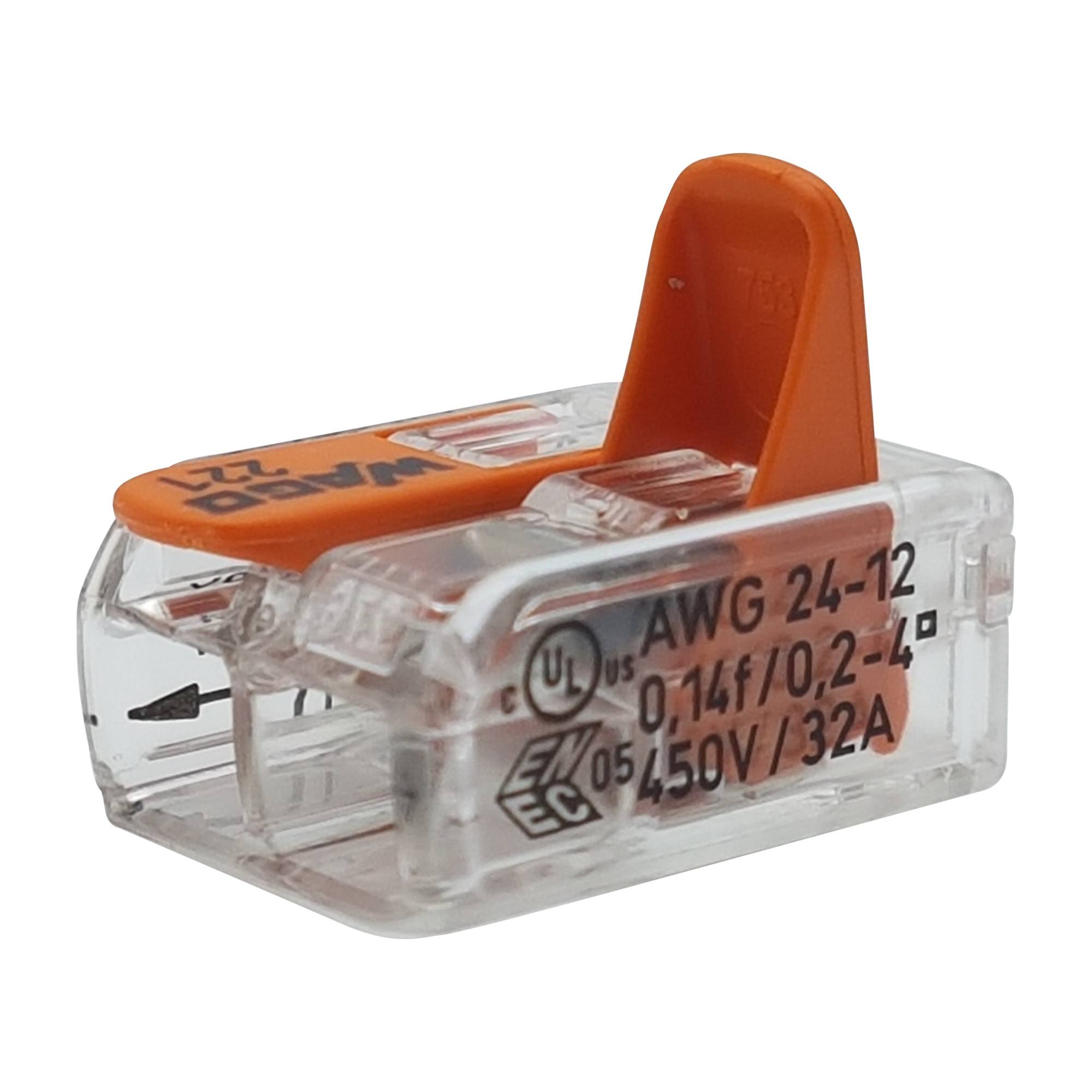 WAGO Klemmen 221-412 - Leuchten Hebel Klemmen - für Kabel 0,14 - 4mm² 30 Stück