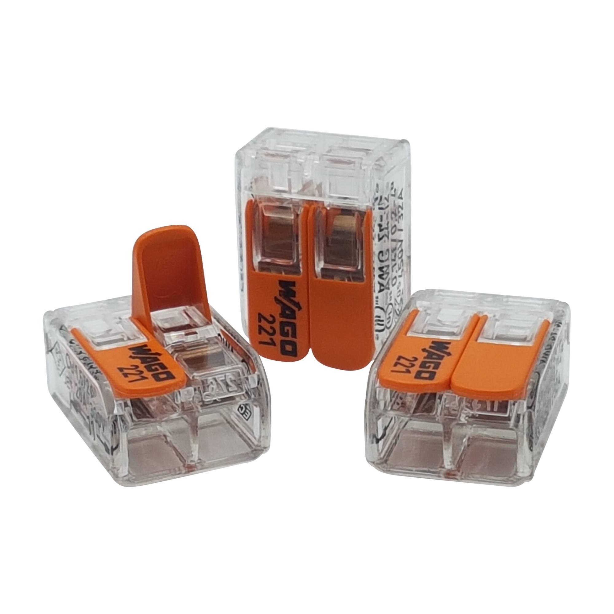 WAGO Klemmen 221-412 - Leuchten Hebel Klemmen - für Kabel 0,14 - 4mm² 30 Stück