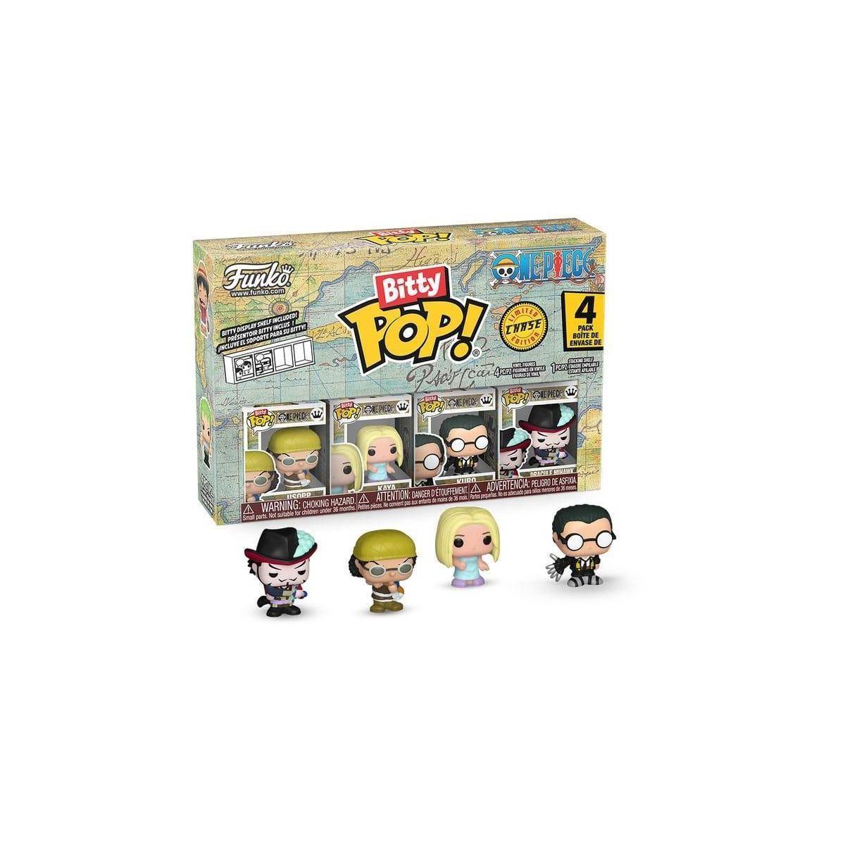 Funko Bitty POP! 4 Pack: One Piece Usopp Kaya Kuro Mystery Mini Figuren 2,2 cm