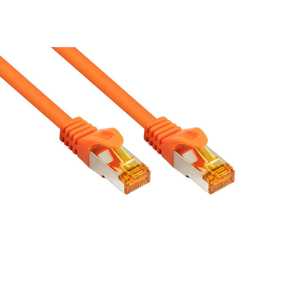 PK7-TPE-100O - Patchkabel Cat.7, S/FTP, 10m, orange