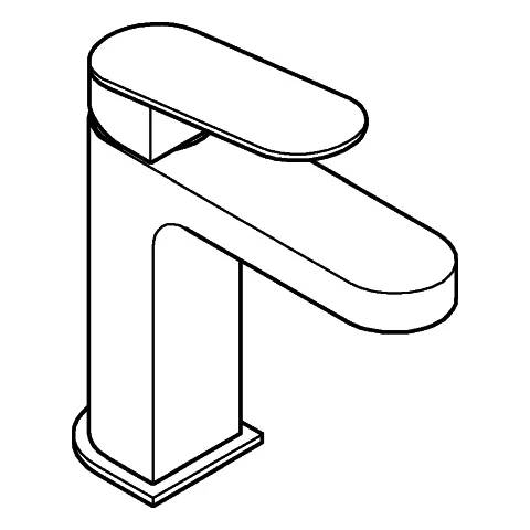 Grohe Waschtischbatterie, Plus, S-Size, Push-open Ablaufgarnitur, chrom, 1 Stk.