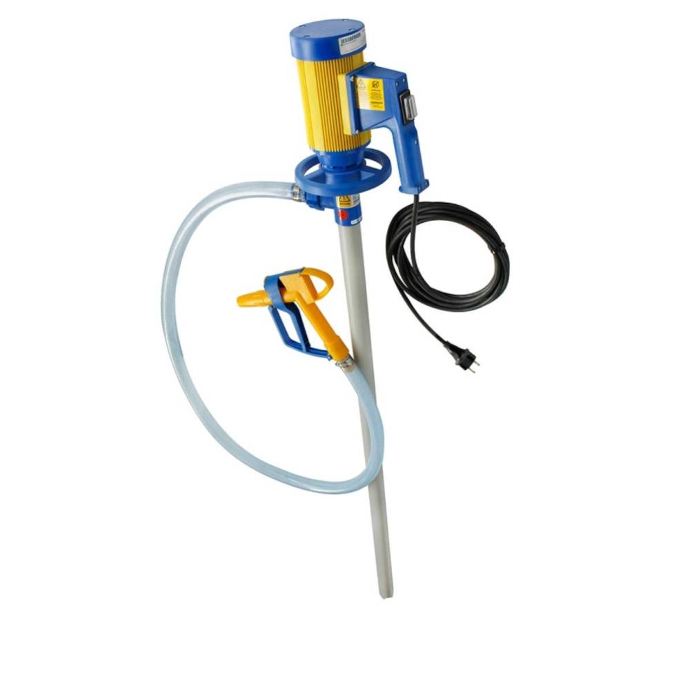 Fasspumpen-Set - JP-160 PP - 460 Watt - Tauchrohrlänge 1200 mm - Fördermenge 82 l/min - für Salze, Säuren und Laugen - Preis per Stück