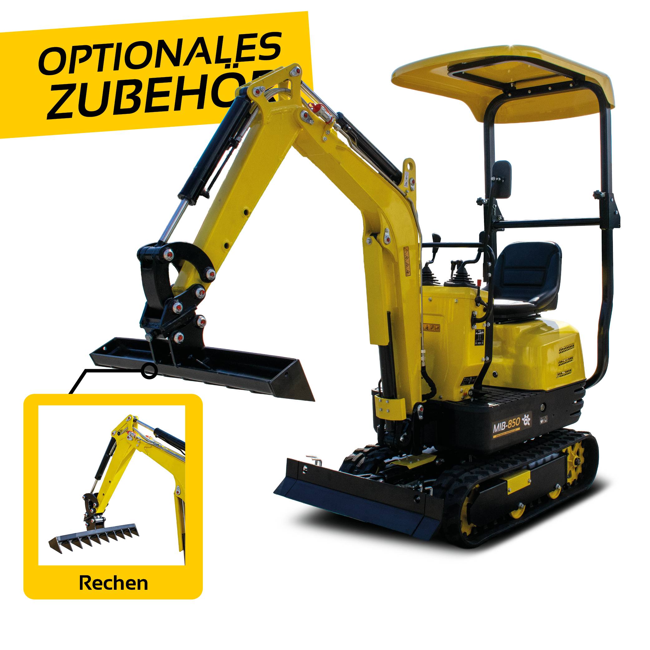BAMATO Rechen für Minibagger MIB-850