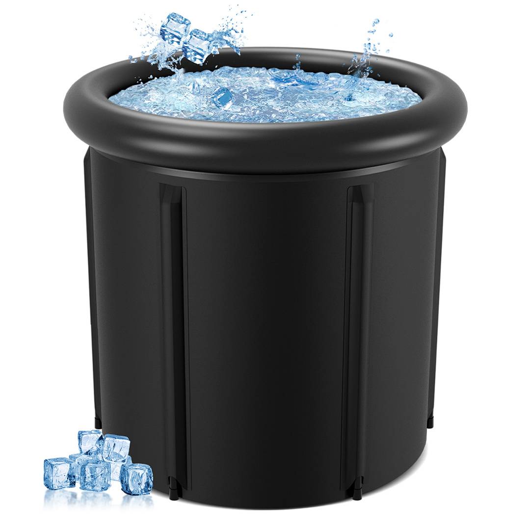 Eisbad 80x78cm faltbar Schwarz Staubschutz Tragetasche für zu Hause und Outdoor