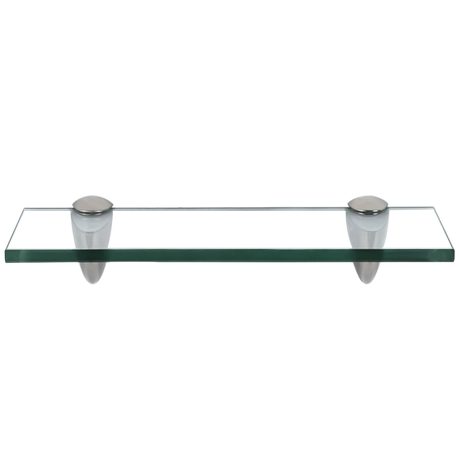 Glasablage Bad 30x10 cm Klarglas Wandregal Badezimmer Glasablage ESG Sicherheitsglas rostfrei