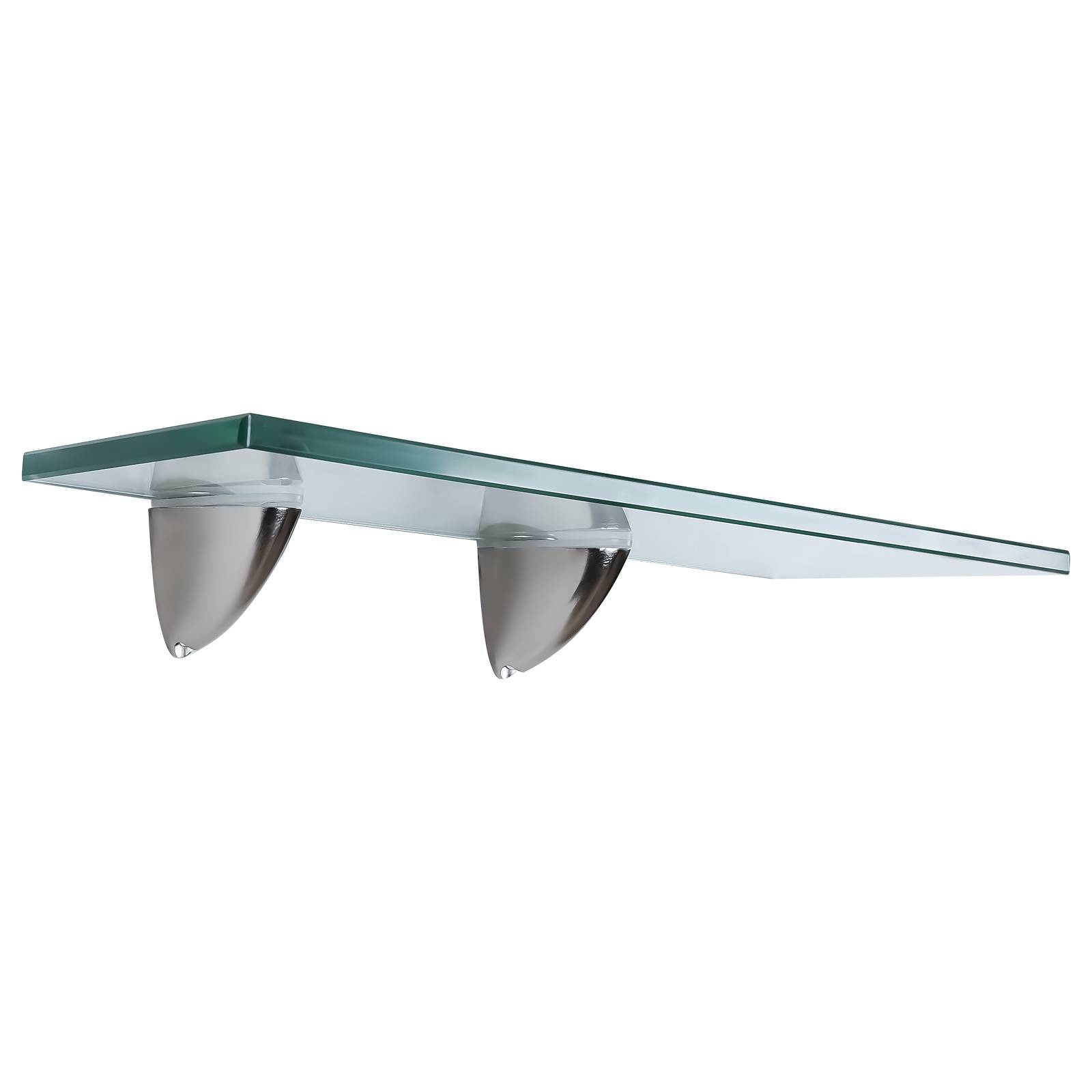 Glasablage Bad 30x10 cm Klarglas Wandregal Badezimmer Glasablage ESG Sicherheitsglas rostfrei
