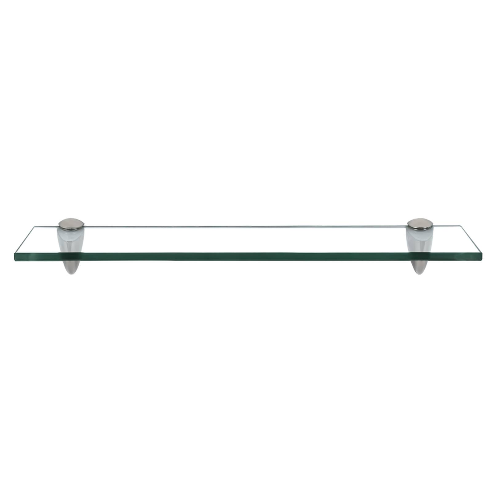 Glasablage Bad 50x10 cm Klarglas Wandregal Glasregal Badezimmer ESG Sicherheitsglas modern