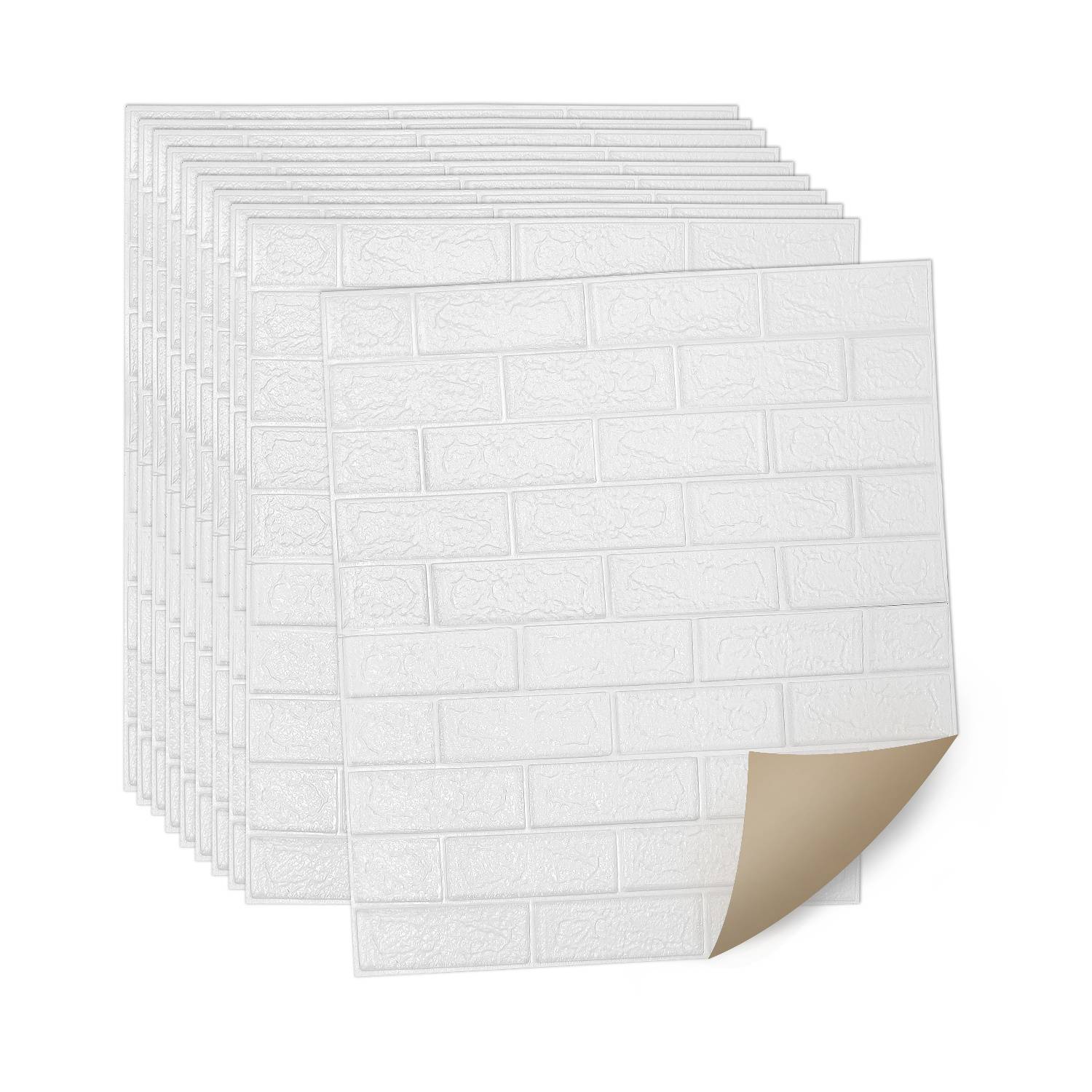 30 Stück 3D Wandsticker selbstklebend Weiß PE Schaumstoff 77x70cm für Wohnzimmer Schlafzimmer Küche Bad