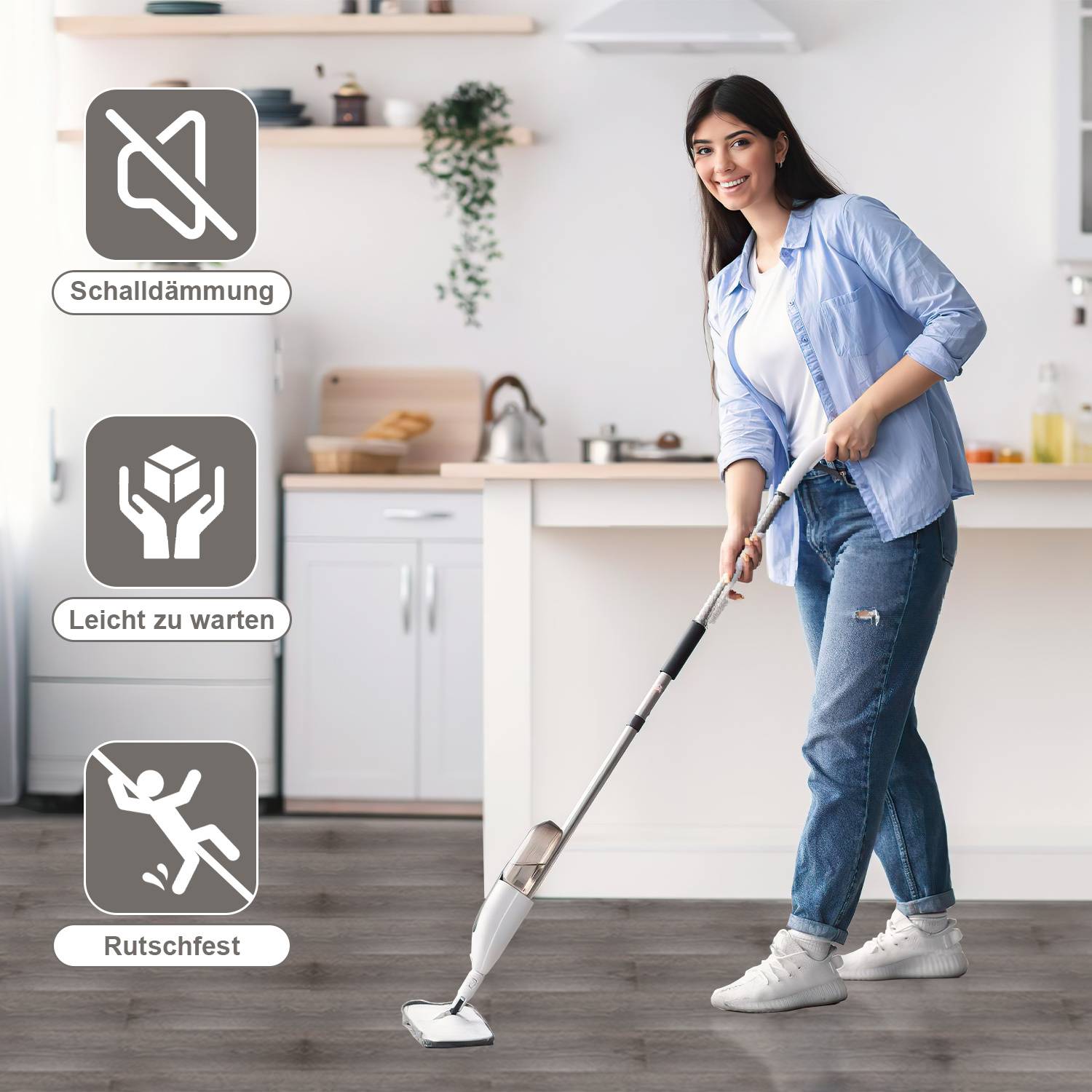 1m² PVC Vinylboden Bodenbelag Vinyl Laminat Selbstklebend Dielen Planke Rutschfest Wasserfest 7 Stück Vinyl-Dielen Holzmaserung Dielen (Dunkelgrau)