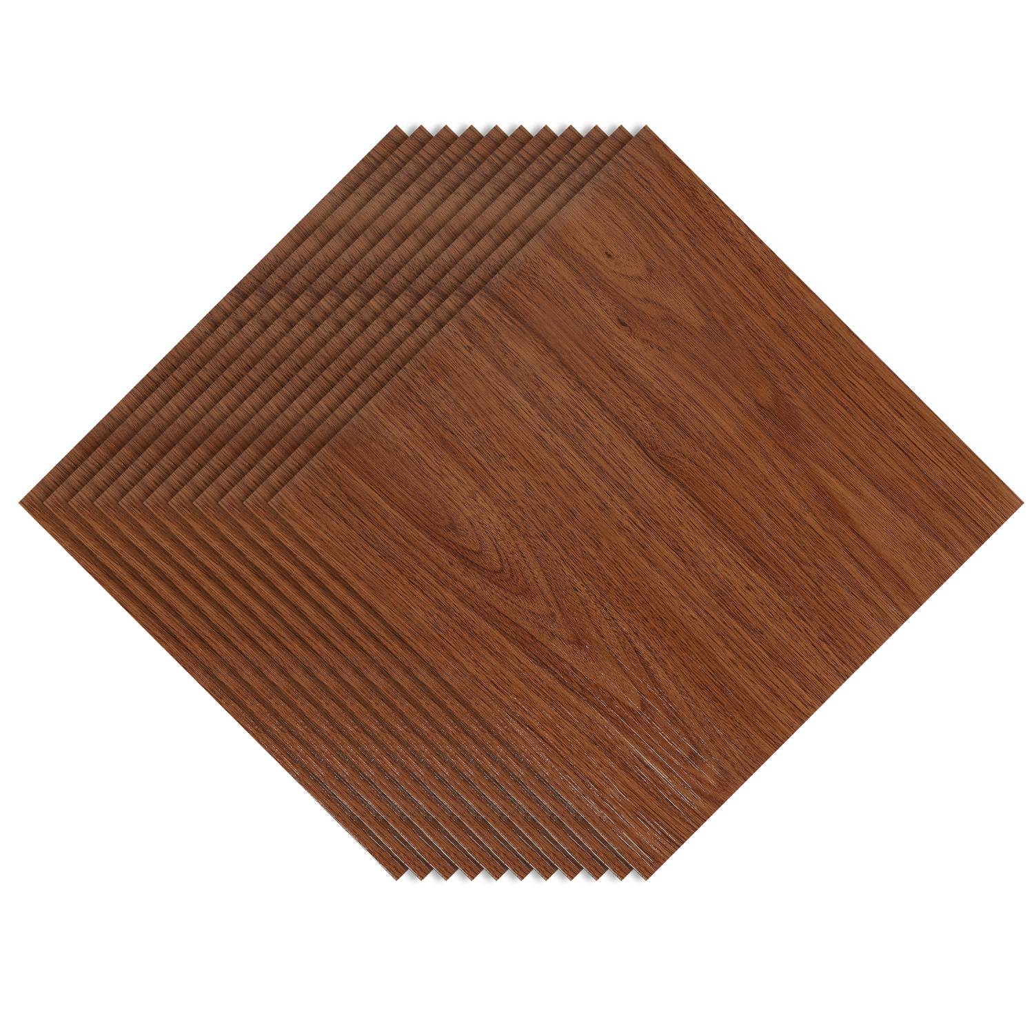Vinyl Bodenfliesen 1 m² Selbstklebend Naturholz 11 Stück Holz Nachbildung Fliesen Design Bodenbelag gefühlsecht