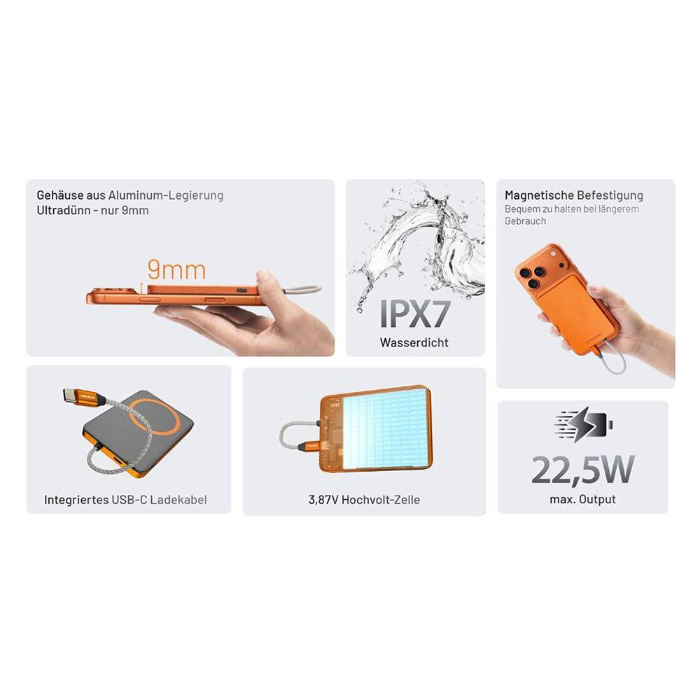 Nitecore Pocket5 Powerbank 5.000mAh - Orange