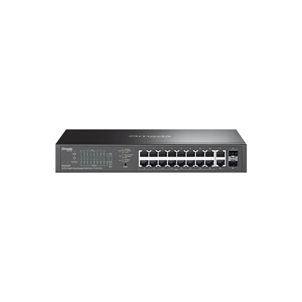 ES220GP - Omada 20-Port Gigabit Easy Managed Switch mit 16 PoE+-Ports