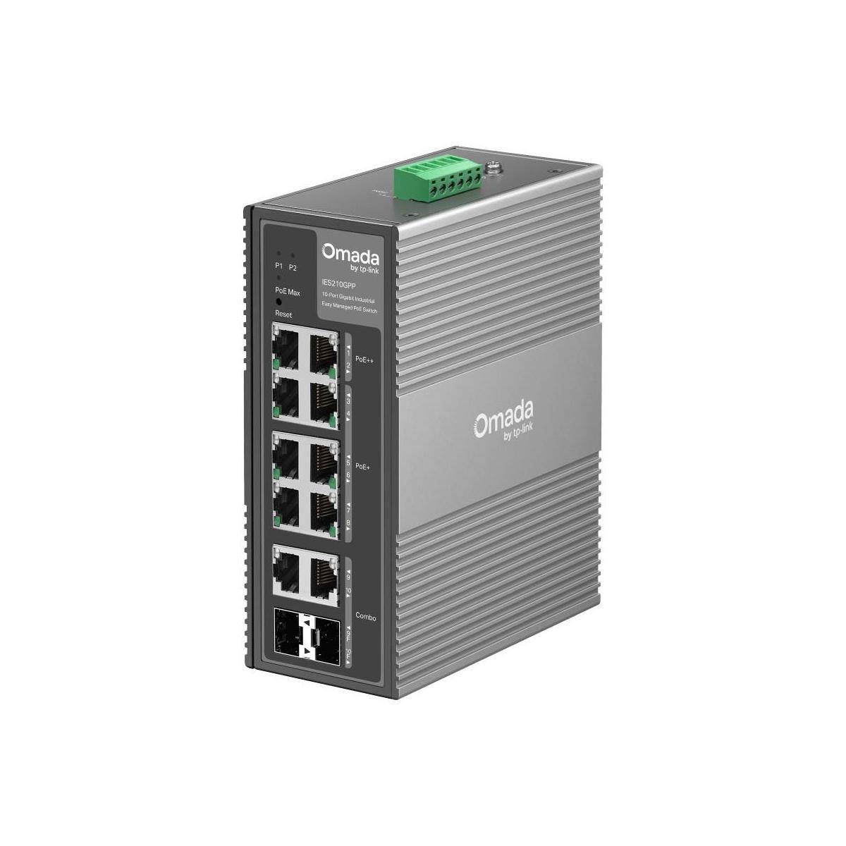 IES210GPP - Omada 10-Port Gigabit Industrial Easy Managed Switch mit 6-Port PoE+ und 2-Port PoE++