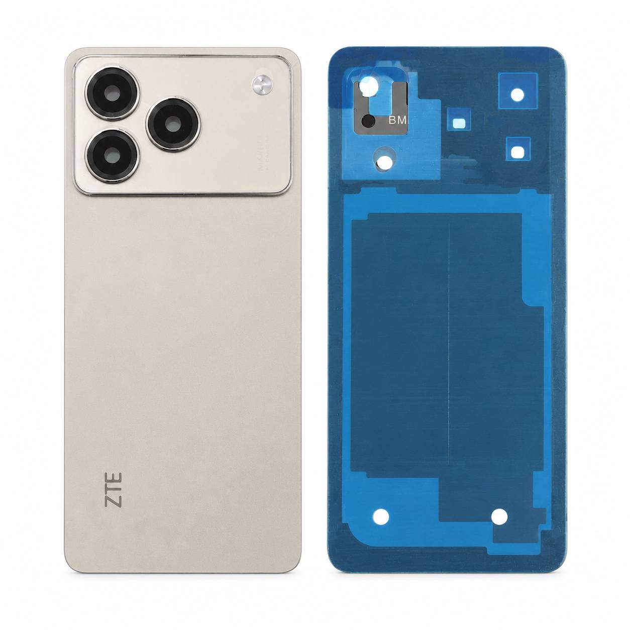 Backcover Kamera Rahmen für ZTE Blade A76 4G Grau