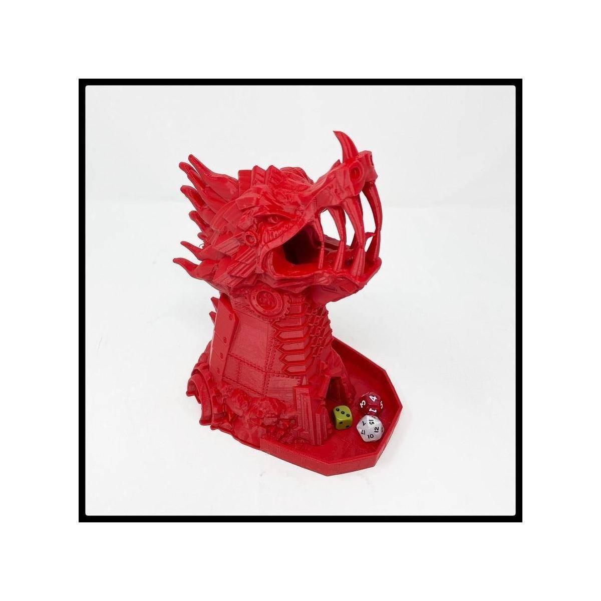 FH4908 - Fates End Dice Tower: Clockwork Monster, kirschrot