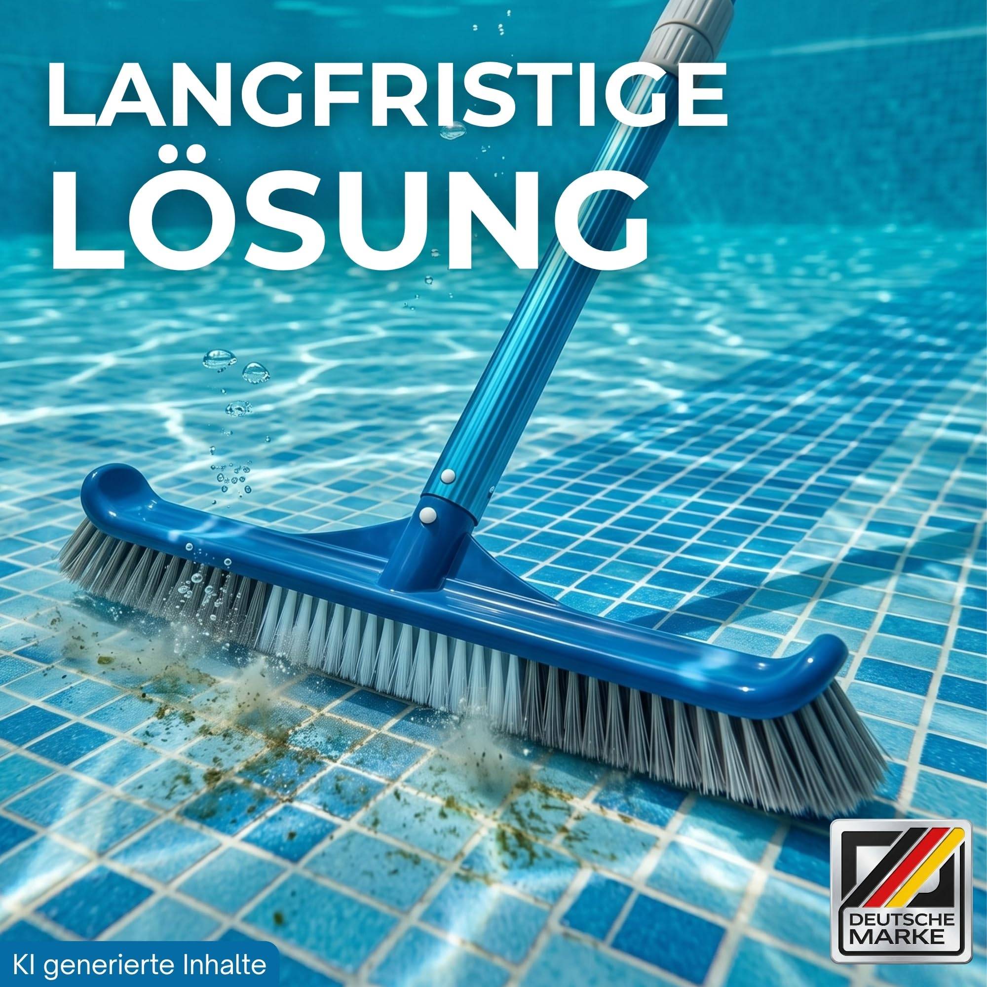 Poolsauger Bodensauger Düse + Kescher + Besen + Schlauch + 2,4m Teleskopstange zur Reinigung von Pool Schwimmbecken Spa Bodenreiniger Saugbürste
