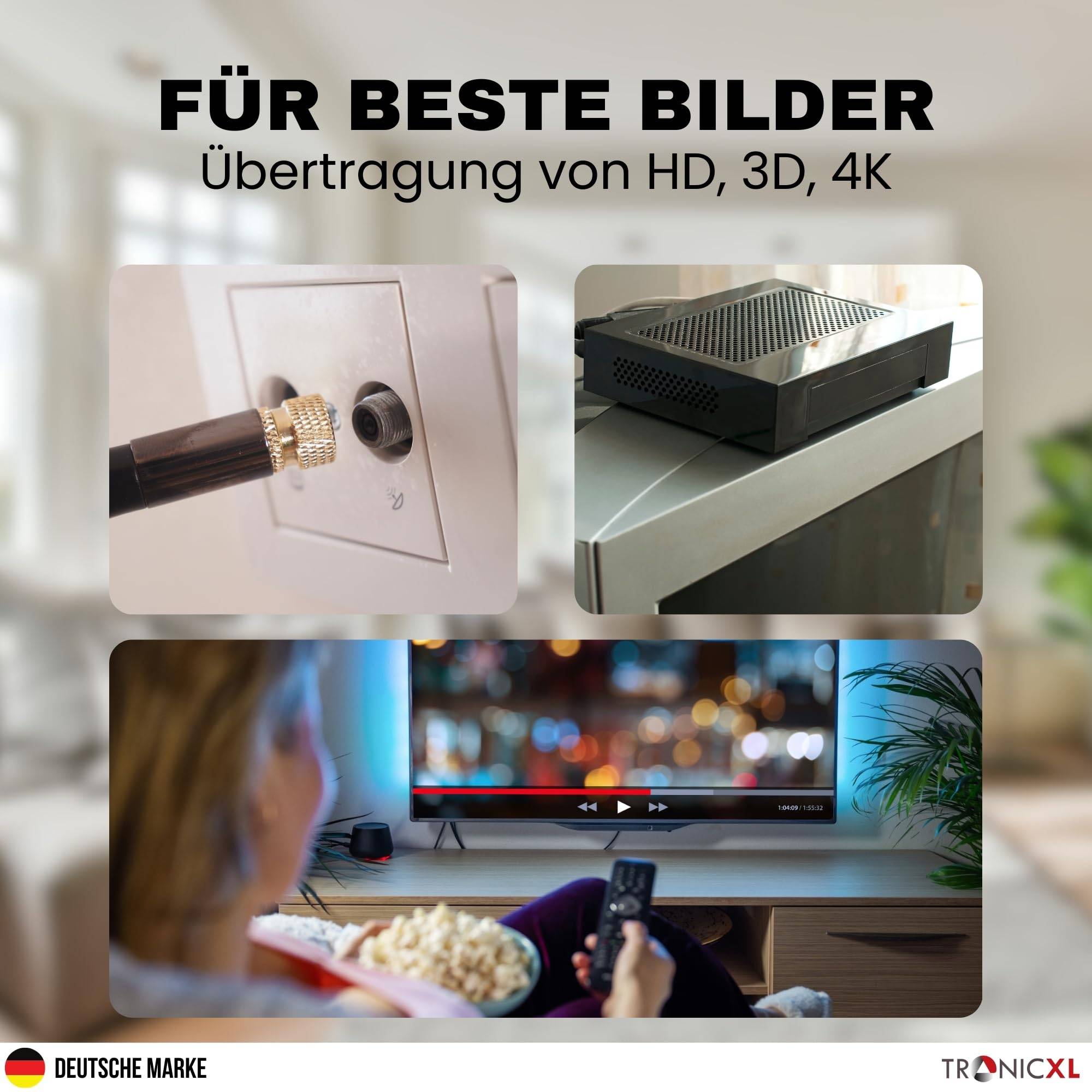 Zweigeräteverstärker 2x20dB CATV Verstärker Kabelfernsehen TV Signalverstärker passend für Vodafone PYUR 1&1 Netcologne EWE