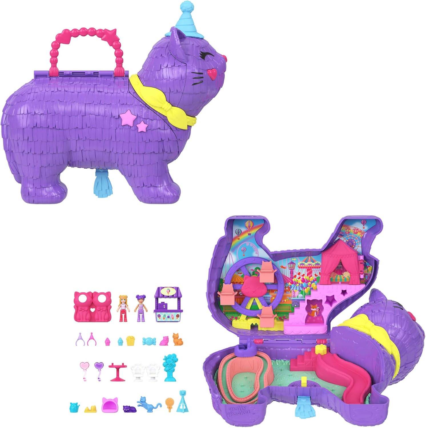 Polly Pocket Mikropuppen Spielset Puppe + Überraschungen Tiere JFT90 4+
