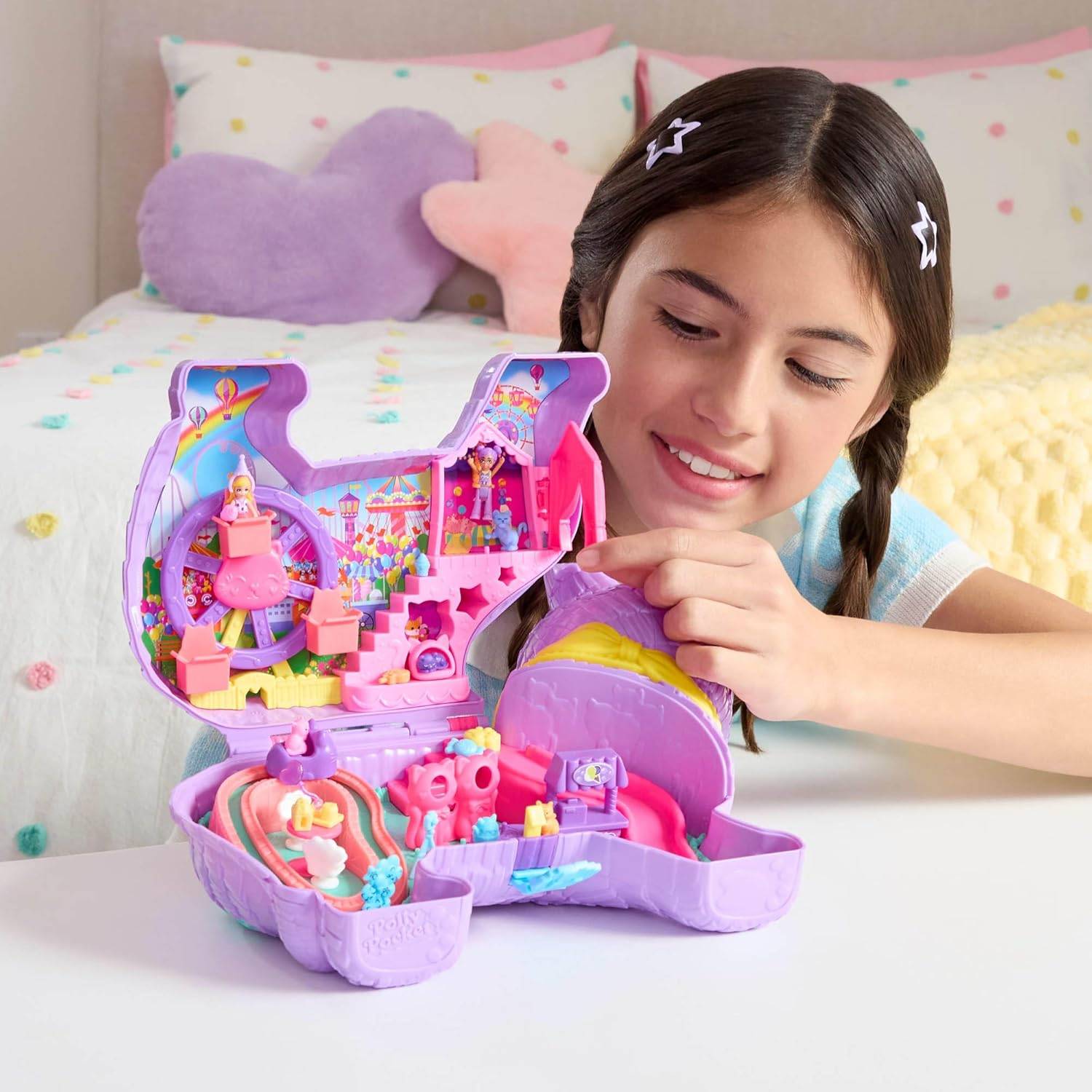 Polly Pocket Mikropuppen Spielset Puppe + Überraschungen Tiere JFT90 4+