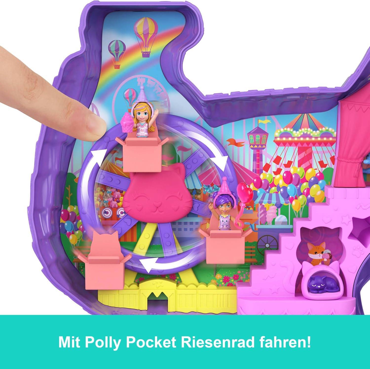 Polly Pocket Mikropuppen Spielset Puppe + Überraschungen Tiere JFT90 4+
