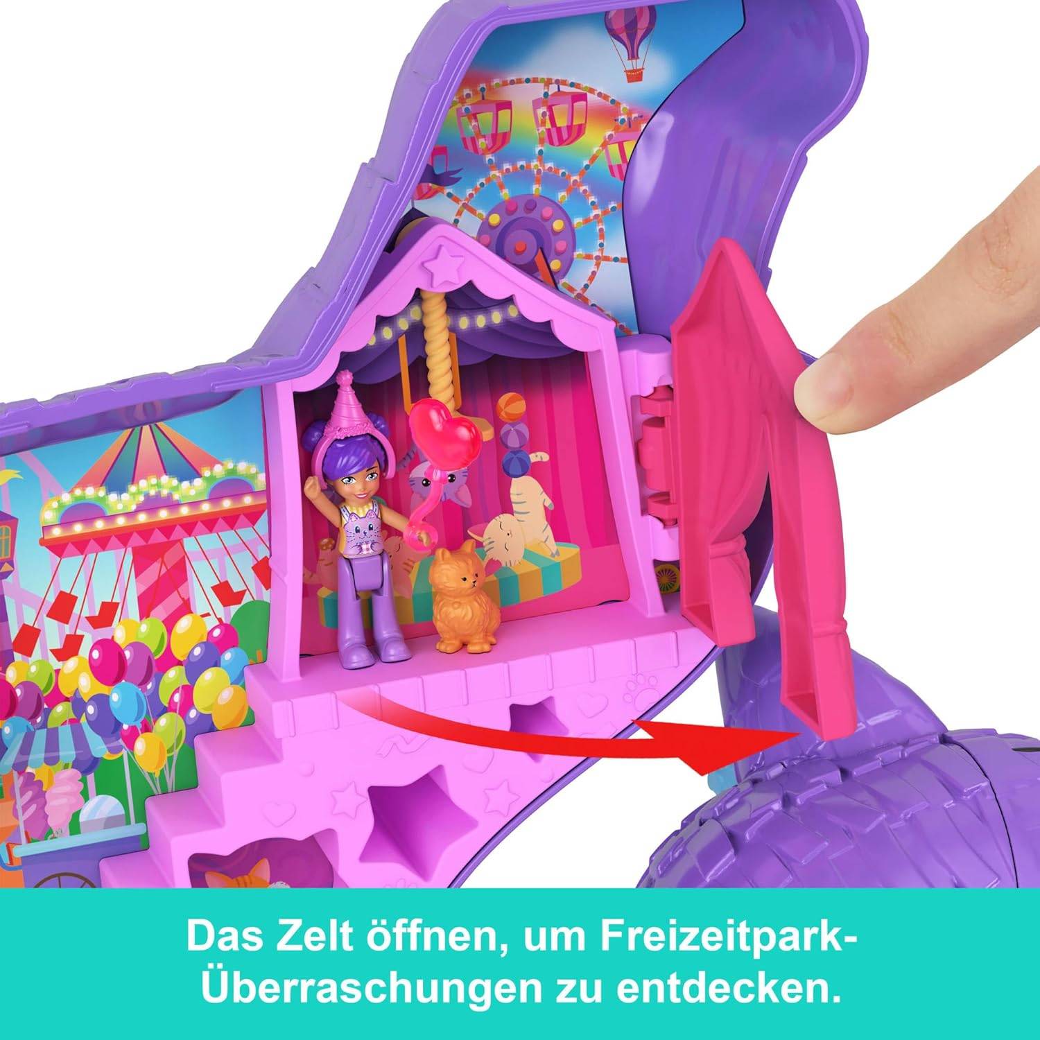Polly Pocket Mikropuppen Spielset Puppe + Überraschungen Tiere JFT90 4+