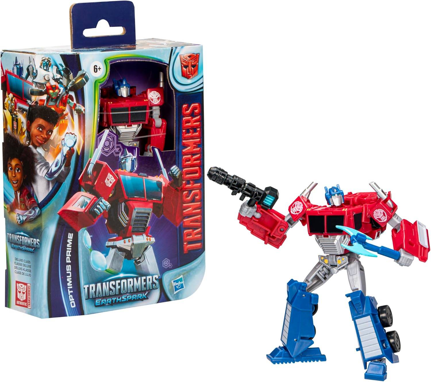 Transformers EarthSpark Deluxe-Klasse Optimus Prime Action-Figur 12,5 cm 6+