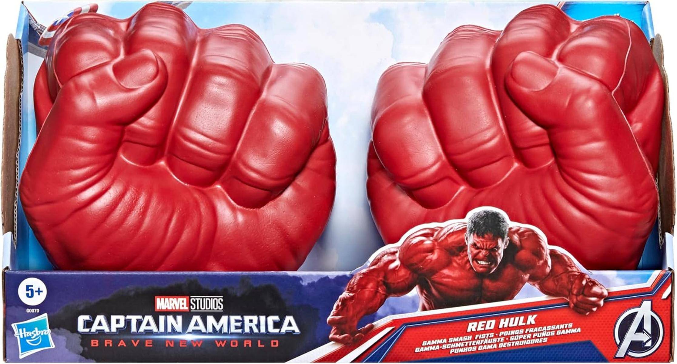 Marvel Avengers Captain America Red Hulk Spielzeugfäuste 5+ Teil eines Kostüms