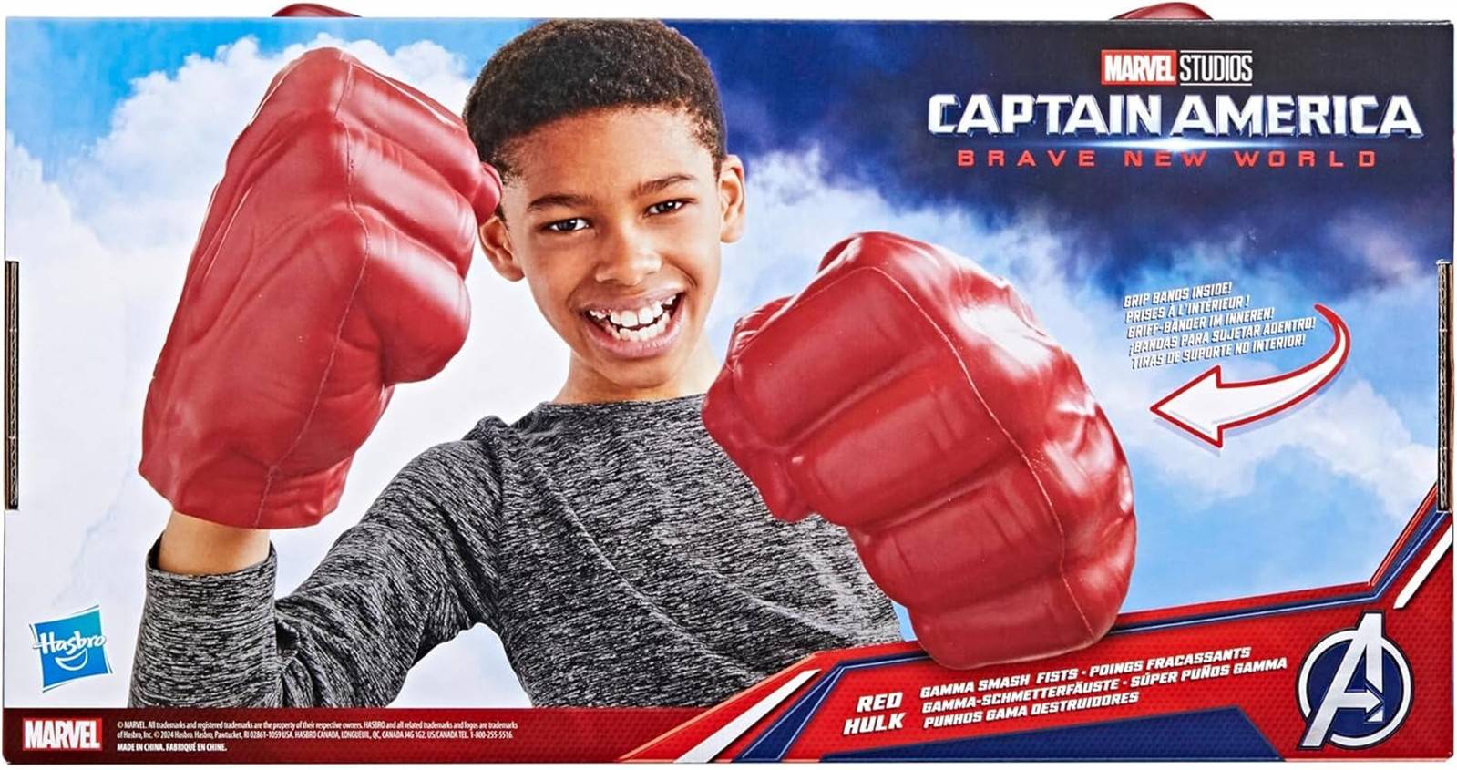 Marvel Avengers Captain America Red Hulk Spielzeugfäuste 5+ Teil eines Kostüms