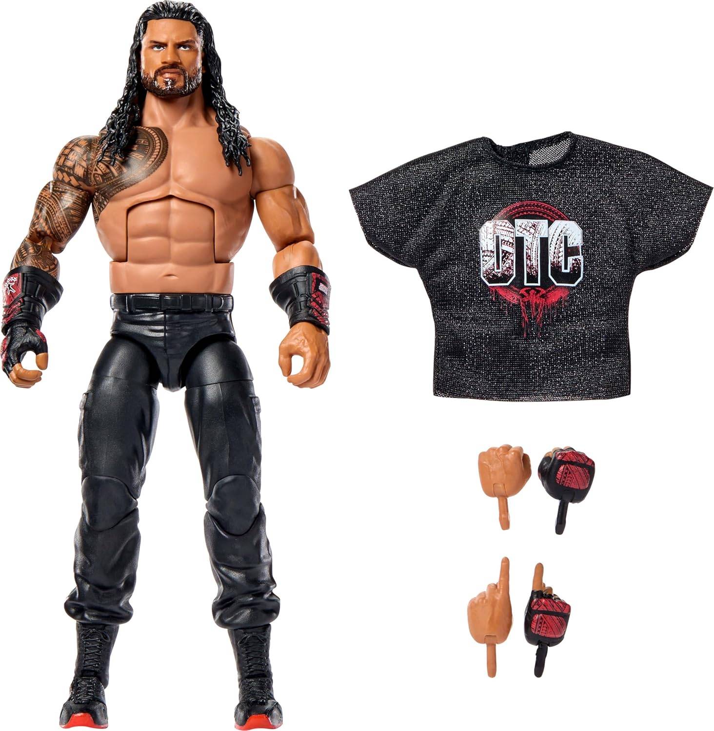 Mattel WWE Elite Actionfigur + Zubehör Serie #123 15 cm Roman Reigns JHT62 8+