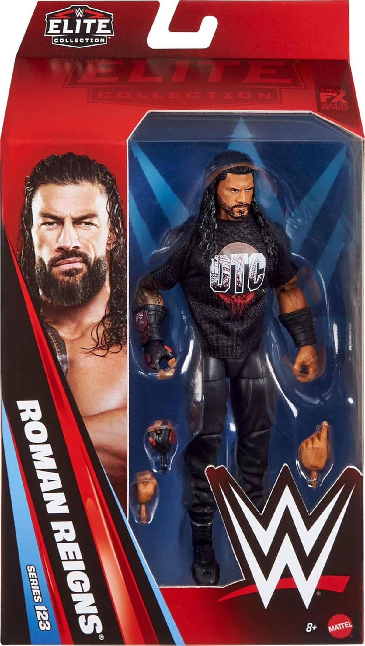 Mattel WWE Elite Actionfigur + Zubehör Serie #123 15 cm Roman Reigns JHT62 8+