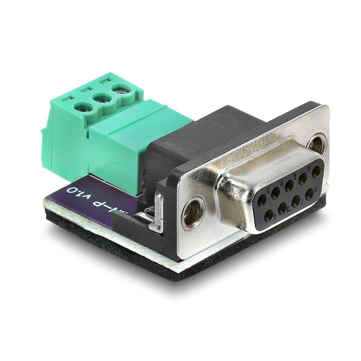 91293 - Delock D-Sub 9 Pin Buchse zu 3 Pin Terminalblock Adapter für CAN / LIN Bus