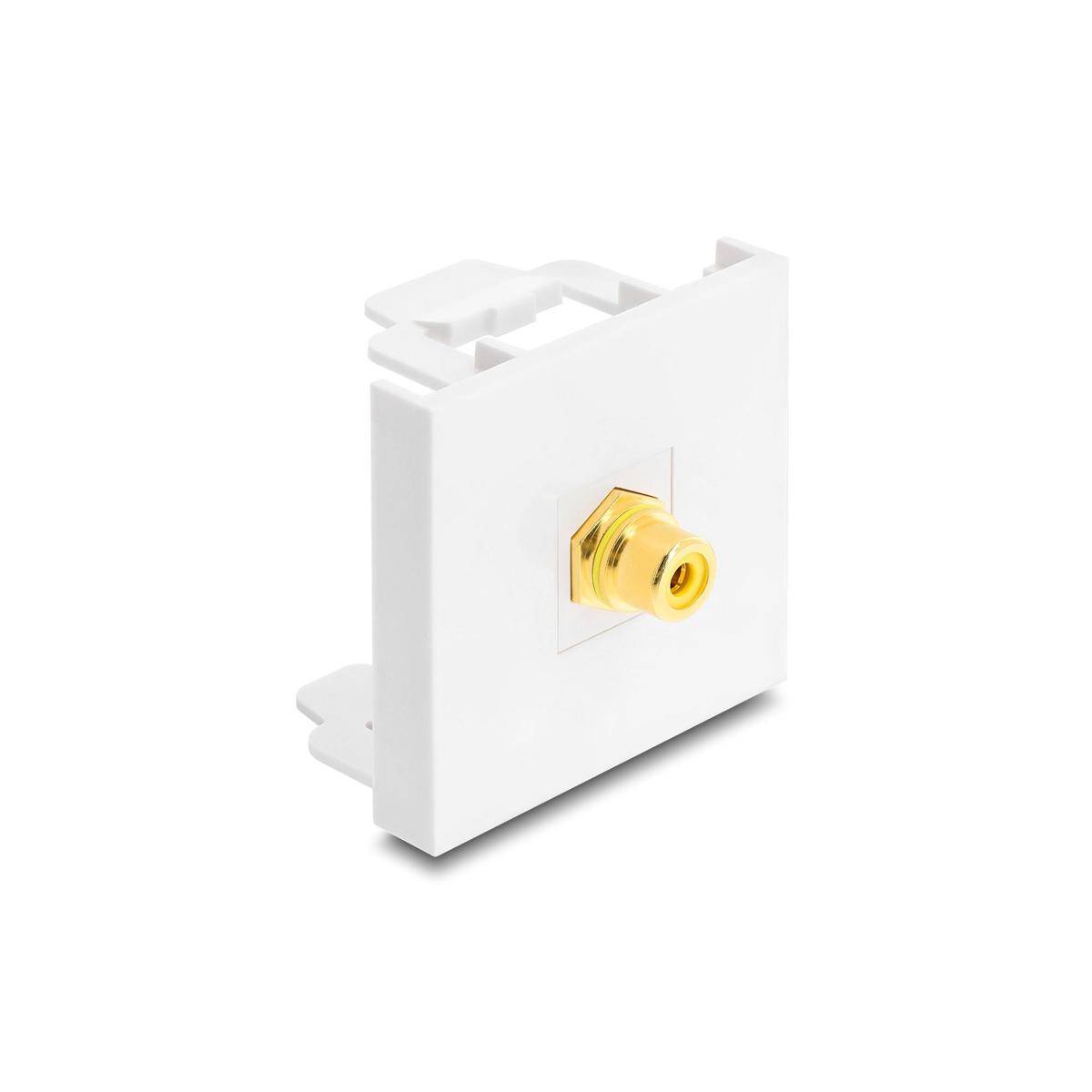 91817 - Delock Easy 45 Modul Cinch Buchse zu Cinch Buchse vergoldet gelb / weiß