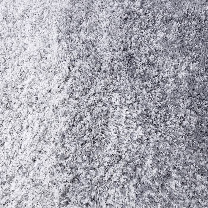 FLOORDIREKT Badteppich Wave - Robuster Badvorleger aus Polyester - Rutschsicher & Schnelltrocknend - 50 x 80 cm - Grau/Weiß