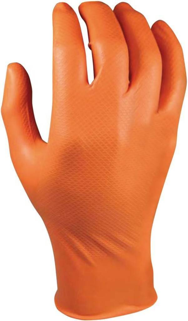 Einweghandschuh Grippaz, NBRZulassung/Norm EN 374, Kategorie IIIEigenschaftenDichtFettbeständigLange FormMaterial NBR Nitril-Kautschuk