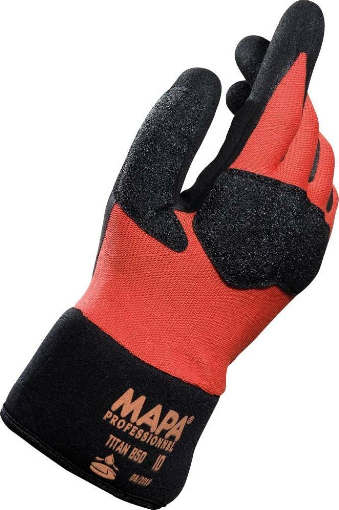 Schutzhandschuh TITAN 850Zulassung/NormEN 3882016, EN 407Eigenschaften Robuster, abriebfester Handschuh für grobe Arbeiten Hohe Griffsicherheit