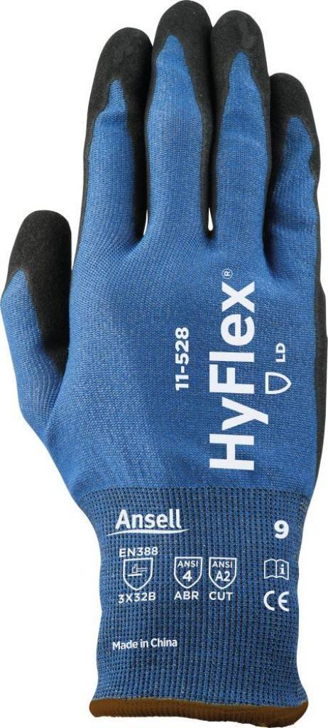 Schnittschutzhandschuh HyFlex 11-528Zulassung/Norm EN 3882016, EN 4202003 A12009, kompatibel mit der REACH-VerordnungAusführung Hautfreundlich
