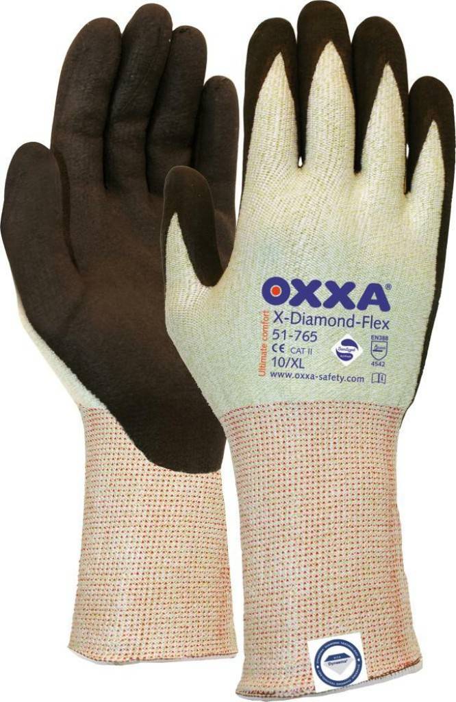 Schnittschutzhandschuh X-Diamond-FlexCut 5Zulassung/Norm EN 3882003Eigenschaften Nitril-Foam-Technologie Beschichtung für sehr guten Grip auf troc