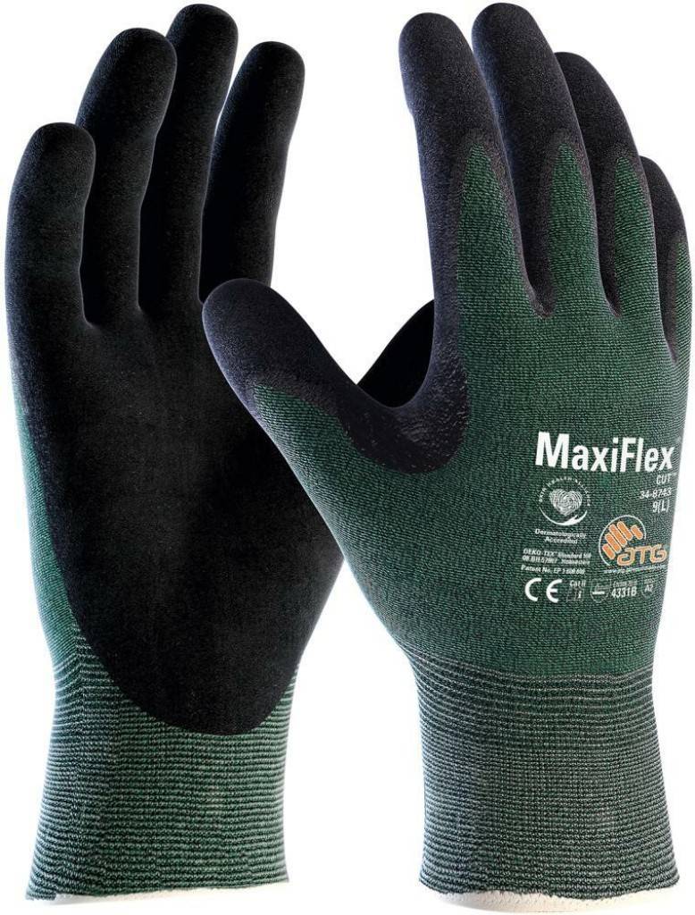 MaxiFlex Cut� Schnittschutz-Strickhandschuhe 34-8743Ausführung MaxiFlex Cut� ist ein Montagehandschuh der für trockene Umgebungen entwickelt wur