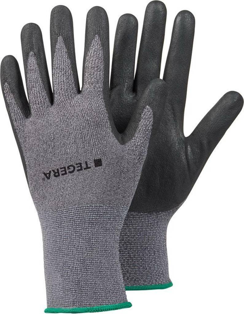 ProduktbeschreibungWeicher und atmungsaktiver Synthetikhandschuh aus 15-gg-Strick, Handfläche mit Nitrilschaum-Beschichtung für hohe Sensibilität