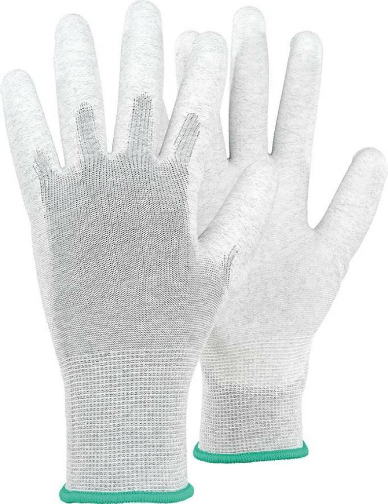 Unser Standardhandschuh für ESD-SchutzWeich, geschmeidig und hoch atmungsaktiv. 13-gg-Faser für ganztägigen Komfort. Beschichtete Handfläche für