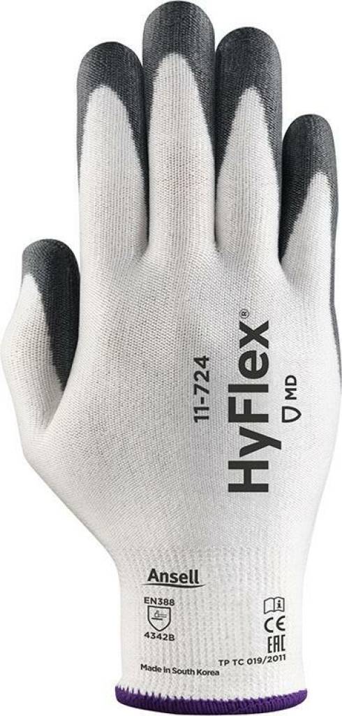 Schnittschutzhandschuh HyFlex 11-724Zulassung/Norm EN 3882016, EN 4202003 A12009, kompatibel mit der REACH-VerordnungAusführung Hoher Tragekomfor