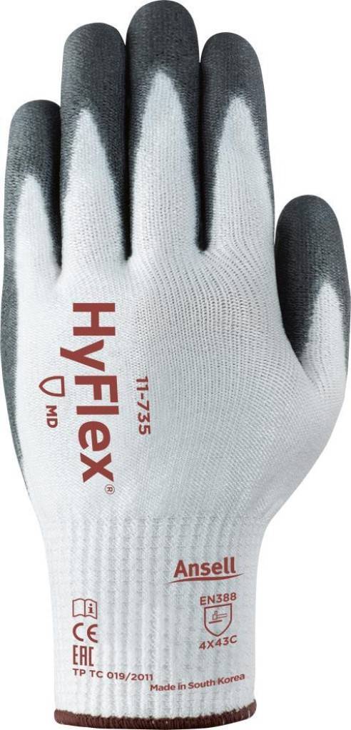 Schnittschutzhandschuh HyFlex 11-735Zulassung/Norm EN 3882016, EN 4202003 A12009, kompatibel mit der REACH-VerordnungAusführung Hoher Tragekomfor