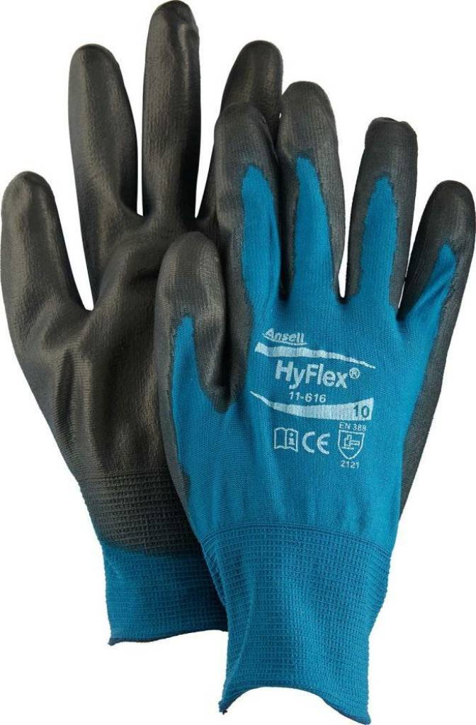 Montagehandschuh HyFlex 11-616Zulassung/Norm EN 3882016, EN 4202003 A12009, kompatibel mit der REACH-VerordnungEigenschaften Leichtes Material, ro