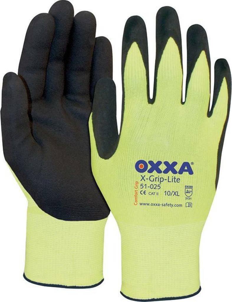 Montagehandschuh X-Grip-LiteZulassung/NormEN 3882003Eigenschaften Nahtloses 15-Gauge-Nylonfutter Gutes Tastempfinden Gute Griffsicherheit