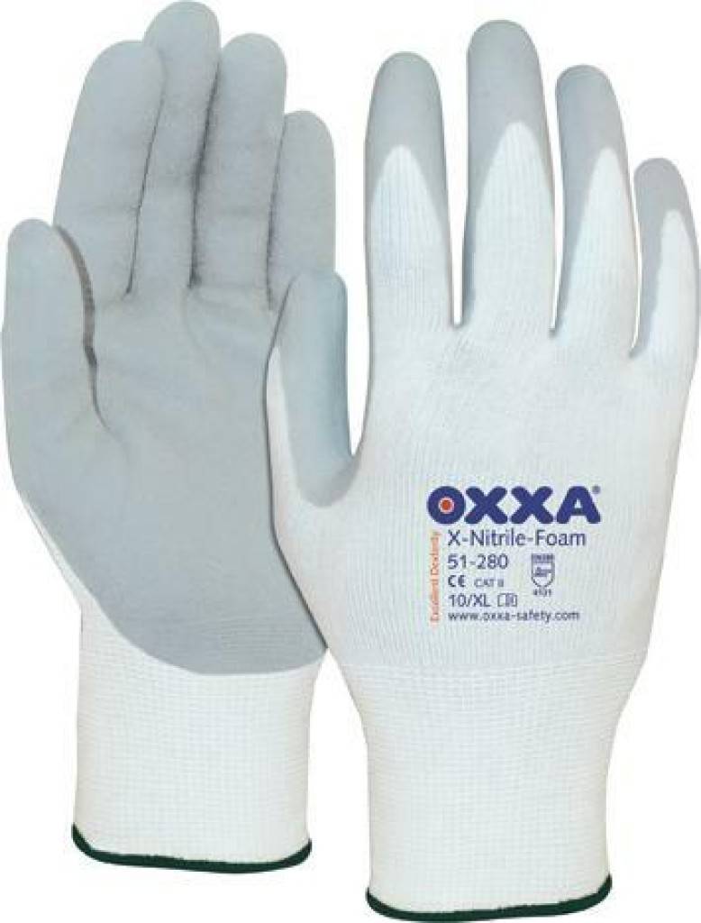 Montagehandschuh X-Nitrile-FoamZulassung/Norm EN 3882003Eigenschaften Nahtloses 15-Gauge-Nylonfutter Bietet guten Halt Ideal für die Arbeit