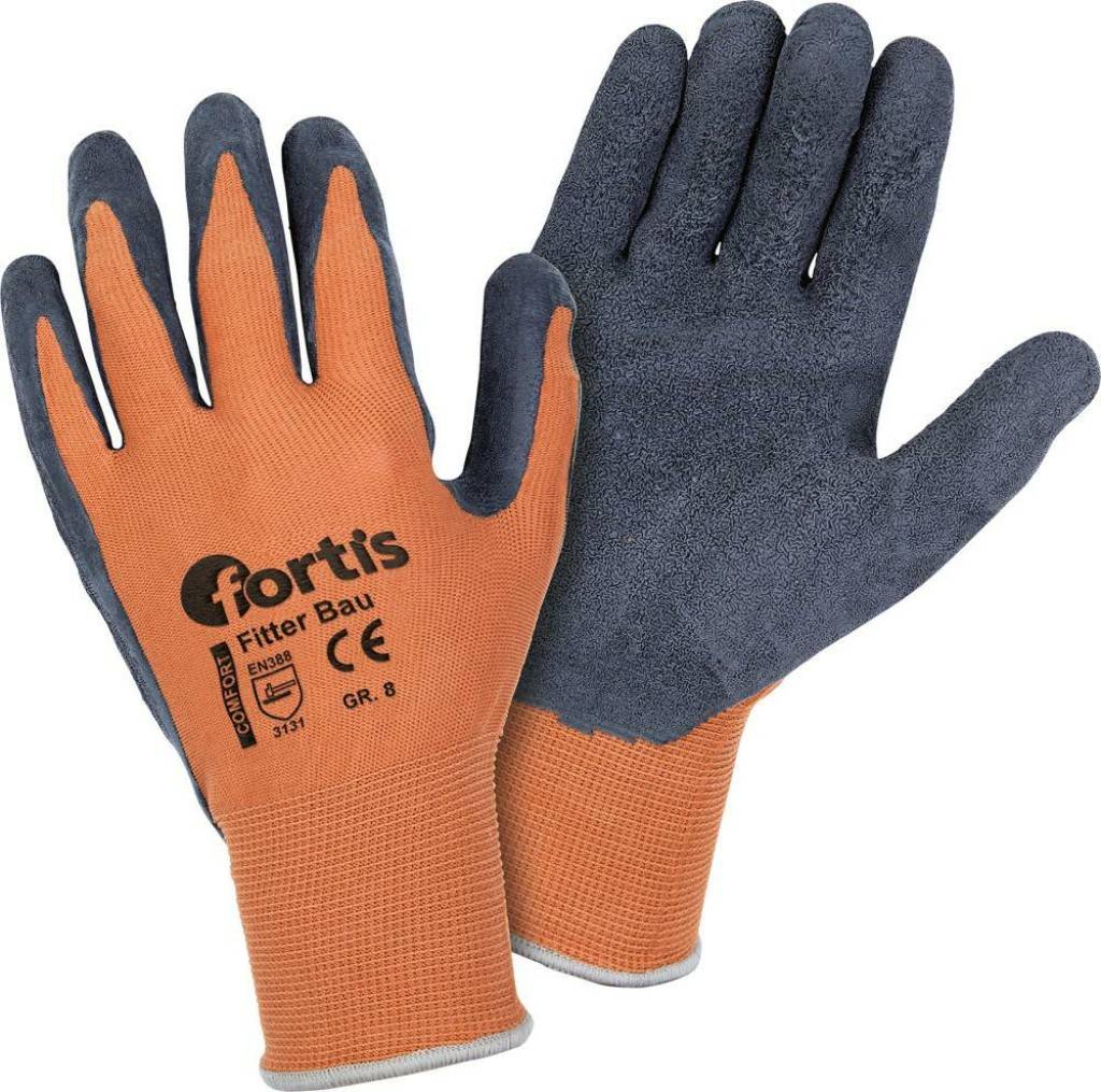 Strickhandschuh Fitter BauZulassung/Norm EN 388Eigenschaften Atmungsaktiv Großere Bewegungsfreiheit und mehr Komfort bei langem Tragen Oberf