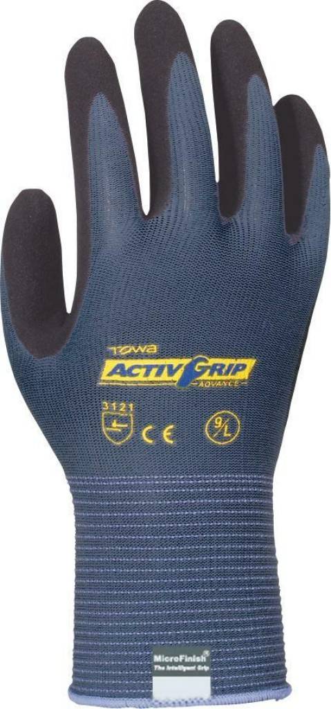 Strickhandschuh ActivGrip AdvanceZulassung/Norm EN 3882003Eigenschaften Nahtlos Doppelt beschichtet, dadurch ölbeständig Hervorragende Nass