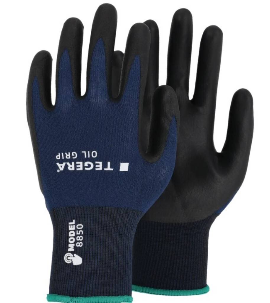 Dieser Handschuh bietet überragenden Nitrilgrip in trockenen, feuchten und leicht öligen Umgebungen.Eine einfache Nitrilschaum-Beschichtung in der