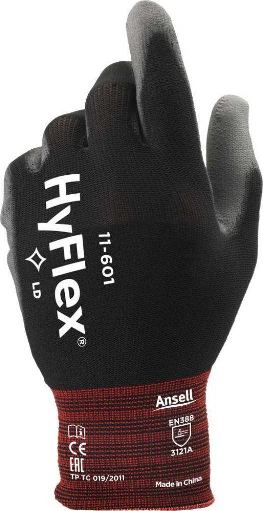 Montagehandschuh HyFlex 11-601Zulassung/Norm EN 3882016, EN 4202003 A12009, kompatibel mit der REACH-VerordnungAusführung Hoher Tragekomfort S