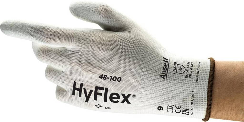 Montagehandschuh HyFlex 48-100Zulassung/Norm EN 3882016, EN 4202003 A12009, kompatibel mit der REACH-VerordnungAusführung Hoher Tragekomfort S